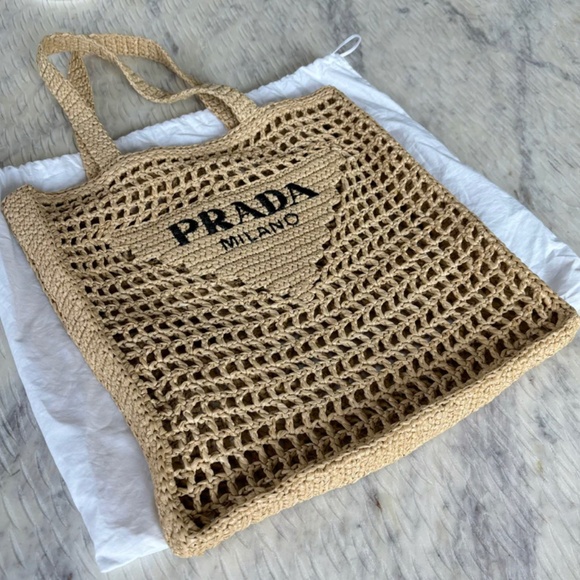 Authentic Prada Crochet Tote Bag - Picture 3 of 7